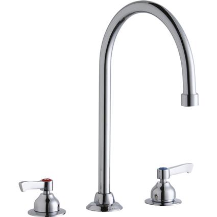 Faucet 8" Gneck Spout 2" Handles Chrome