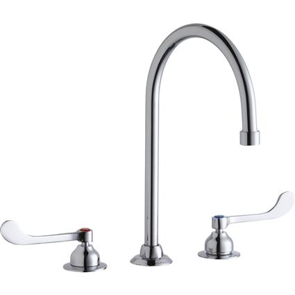 Faucet 8" Gneck Spout 6" Handles Chrome