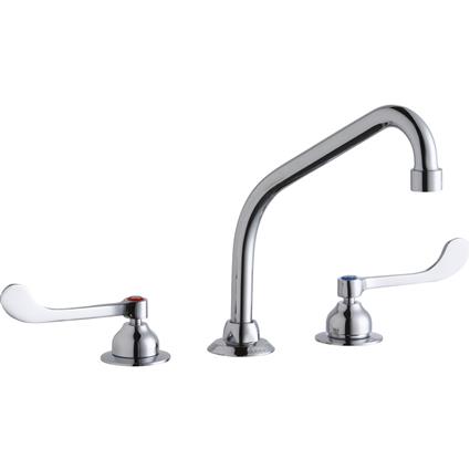 Faucet w/8" Arc Spout 6" Handles Chrome