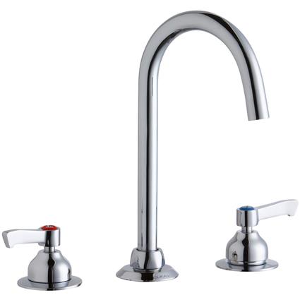 Faucet w/5" Gneck Spout 2" Handles CR