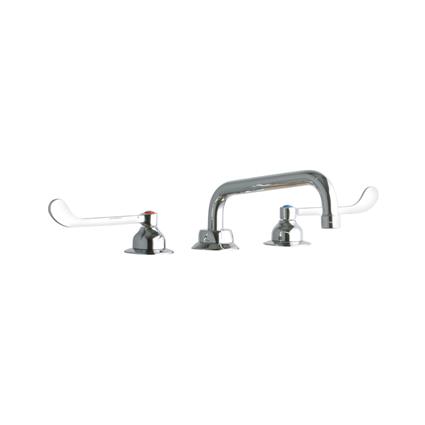 Faucet 8" Tube Spout 6" Handles Chrome