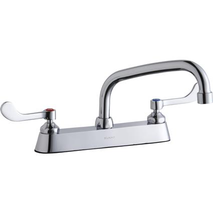 Faucet 8" Arc Tube Spout 4" Handles CR