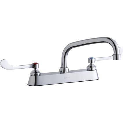 Faucet 8" Arc Tube Spout 6" Handles CR
