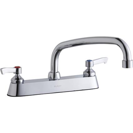 Faucet 10" Arc Tube Spout 2" Handles CR