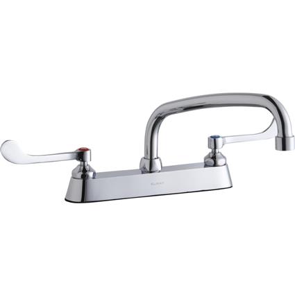 Faucet 10" Arc Tube Spout 6" Handles CR