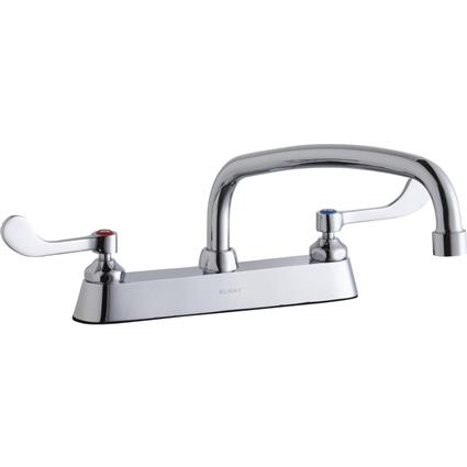 Faucet 12" Arc Tube Spout 4" Handles CR