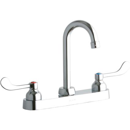 Faucet 4" Gneck Spout 4" Handles Chrome