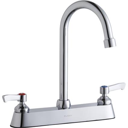 Faucet 5" Gneck Spout 2" Handles Chrome