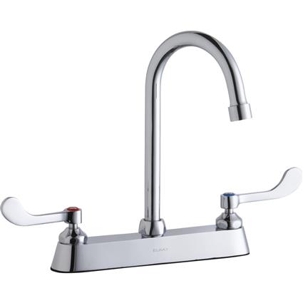 Faucet 5" Gneck Spout 4" Handles Chrome