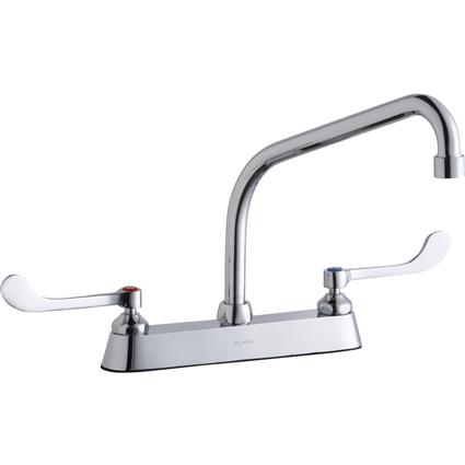 Faucet 10" Arc Spout 6" Handles Chrome