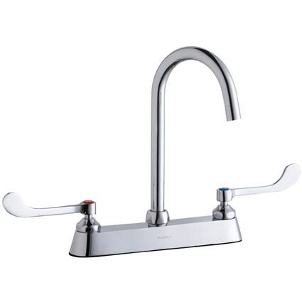Faucet w/5" Gneck Spout 6" Handle CR