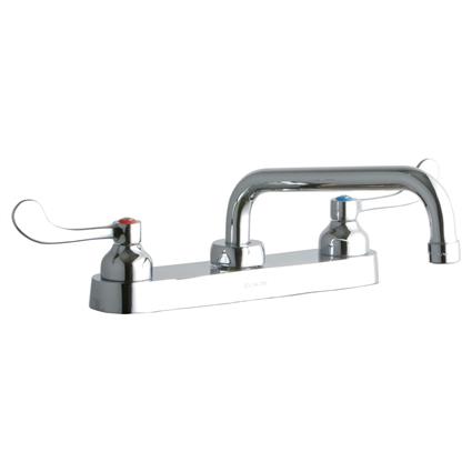Faucet 8" Tube Spout 4" Handles Chrome