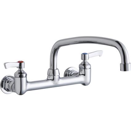 Wall Faucet 12" Arc Tube Spt 2" Hndl CR