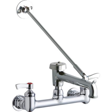 Wall Faucet 7" Bkt Hook Spt 2" Hndl s CR