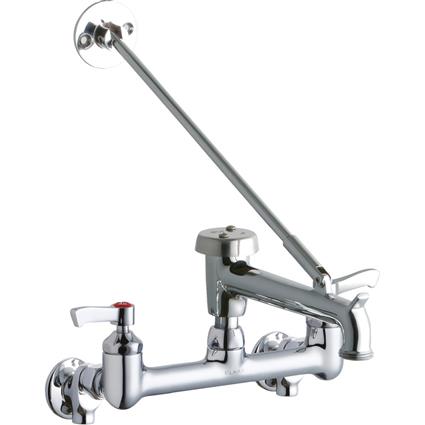 Wall Faucet 7" Bkt Hook Spout 2" Hndl CR