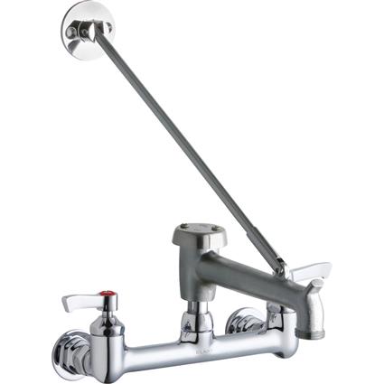 Wall Faucet 7" Bkt Hook Spt 2" Hndl s CR