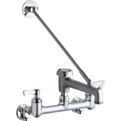 Wall Faucet 7" Bkt Hook Spout 2" Hndl CR