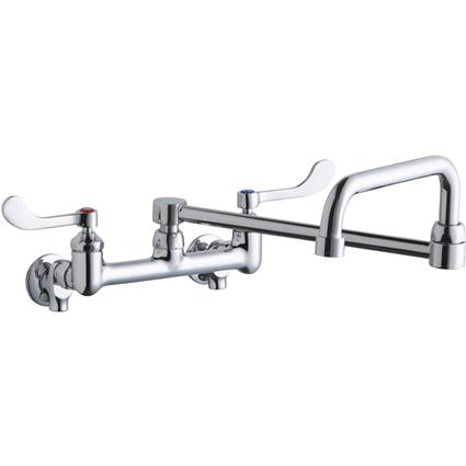 Wall Faucet 8" Dble Swing Spout 4in Hndl
