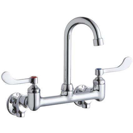 Wall Faucet w/ 4" Gneck Spout 4" Handle