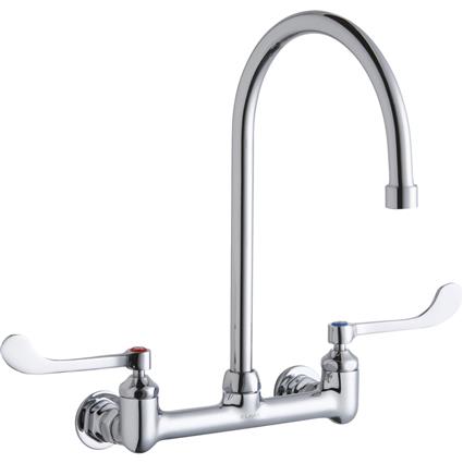 Wall Faucet w/ 8" Gneck Spout 6" Handle