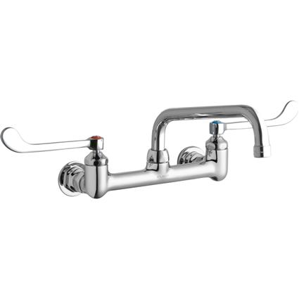 Wall Faucet 8" Tube Spt 6" Hndl Inlet CR
