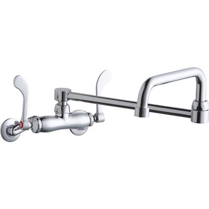 Wall Faucet Double Swing Spout 2in Inlet