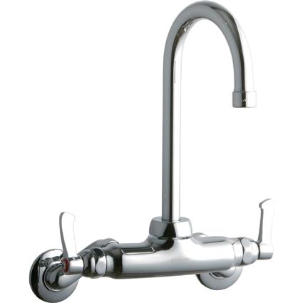 Wall Faucet 5" Gneck Spout 2" Hndl 2" CR