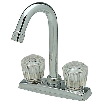 Faucet w/ Gneck Spout Clear Crystalac CR