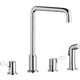 Faucet with Arc Spout Side Spray CR