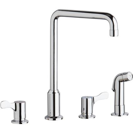 Faucet with Arc Spout Side Spray CR