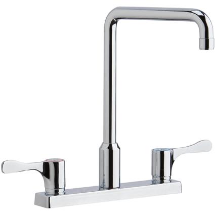 Mount Faucet Arc Spout 4" Handles Chrome