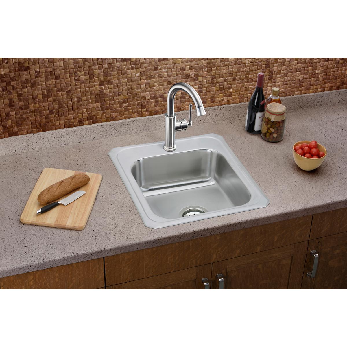 Elkay Explore 1 Hole Bar Faucet with Forward Only Lever Handle Lustrous