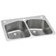SS 33 x 22 x 9 Dbl Bowl Dual Mt Sink+PD