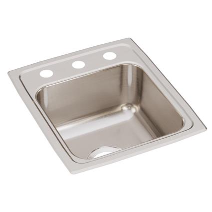 SS 15x17.5x7.6 Single Drop-in Sink