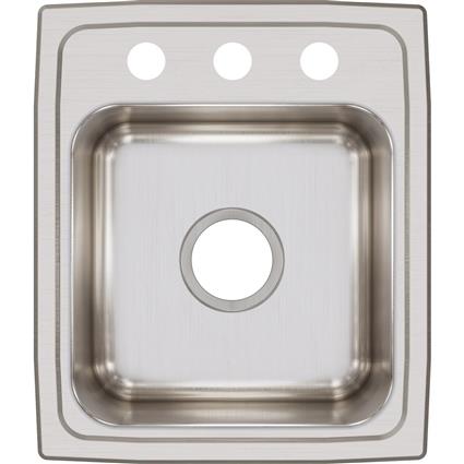SS 15x17.5x7.6 Single Drop-in Sink