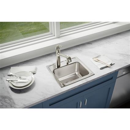 SS 17x16x7.6 Single Bowl Drop-in Sink