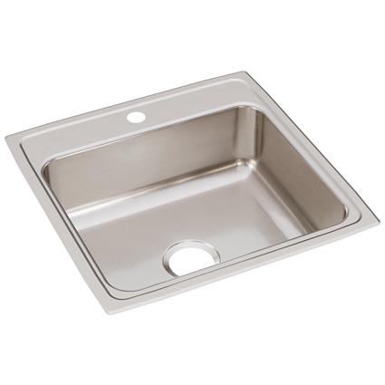 SS 22x22x7.6 Single Bowl Drop-in Sink