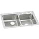 SS 33x22x7.8 Dbl Bowl Drop-in Sink