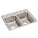 SS 25x19.5x7.6 Dbl Bowl Drop-in Sink