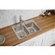 SS 25x19.5x7.6 Dbl Bowl Drop-in Sink