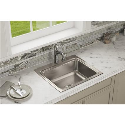 SS 25x22x8.1 Single Bowl Drop-in Sink