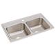 SS 29x18x7.6 Double Bowl Drop-in Sink