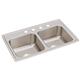 SS 29x18x7.6 Double Bowl Drop-in Sink