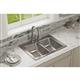 SS 29x22x7.6 Double Bowl Drop-in Sink