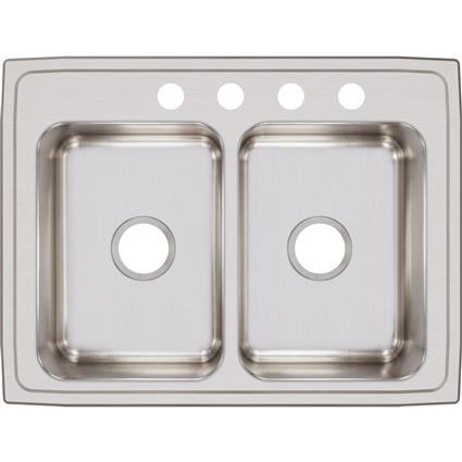 SS 29x22x7.6 Double Bowl Drop-in Sink