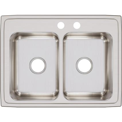SS 29x22x7.6 Double Bowl Drop-in Sink