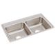 SS 33x19.5x7.6 Dbl Bowl Drop-in Sink