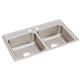 SS 33x19.5x7.6 Dbl Bowl Drop-in Sink