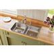 SS 33x19.5x7.6 Dbl Bowl Drop-in Sink