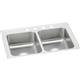 SS 33x21.2x7.8 Dbl Bowl Drop-in Sink